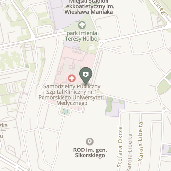 Uniwersytecki Szpital Kliniczny nr 1 im. prof. Tadeusza Sokołowskiego Pum w Szczecinie na mapie