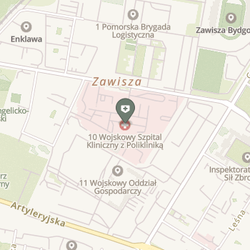 10 Wojskowy Szpital Kliniczny z Polikliniką - SPZOZ w Bydgoszczy na mapie