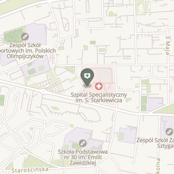 Zagłębiowskie Centrum Onkologii Szpital Specjalistyczny im. Sz. Starkiewicza w Dąbrowie Górniczej na mapie