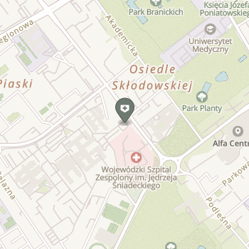 SPZOZ Wojewódzki Szpital Zespolony im. Jędrzeja Śniadeckiego w Białymstoku na mapie