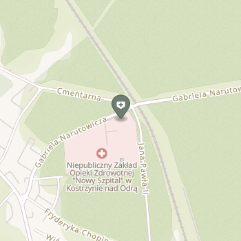 Nowy Szpital w Kostrzynie nad Odrą na mapie