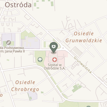 Szpital w Ostródzie na mapie